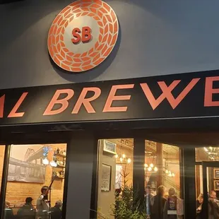 the entrance of the restaurant