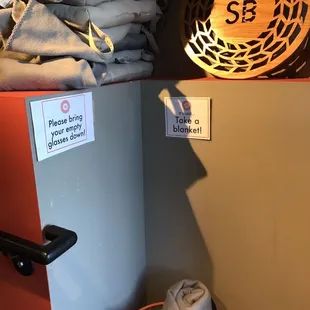 They even provide blankets for chilling on their patio