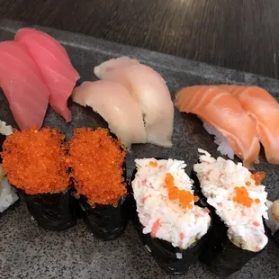 a variety of sushi