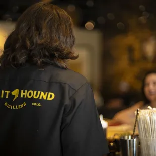 a bartender at a bar