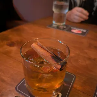 Craramello Macchiato with a seared cinnamon stick