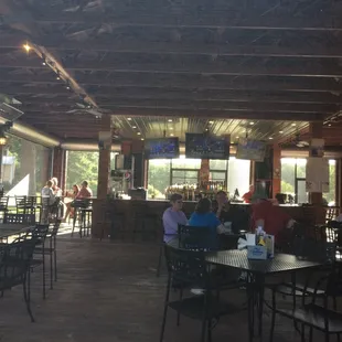 Screened in bar