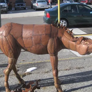 Spirit Mountain Antler &amp; Log Design - parking lot decoration