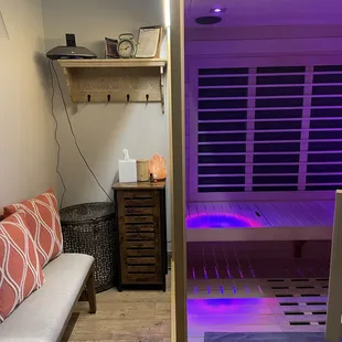 Our Sunlighten Infrared Sauna is incredible to aid in powerful detoxification!