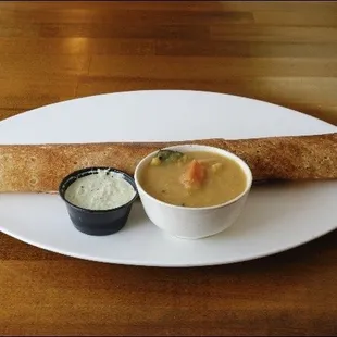 MASALA DOSA WITH COCONUT CHUTNEY