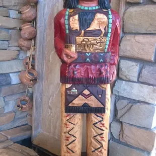 Hand Carved Cigar Store Indian