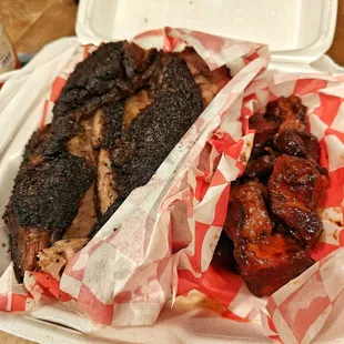 -   -- Pork Belly Burnt Ends-  - Prime Brisket