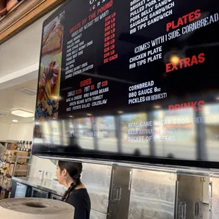 The menu