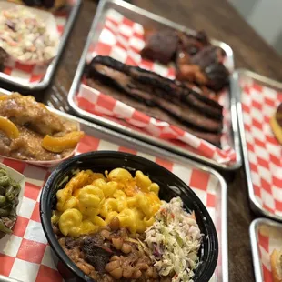 a variety of food items