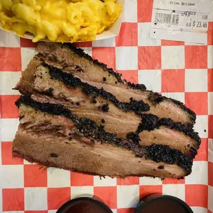 1/2 lb Brisket with side of Mac &amp; cheese