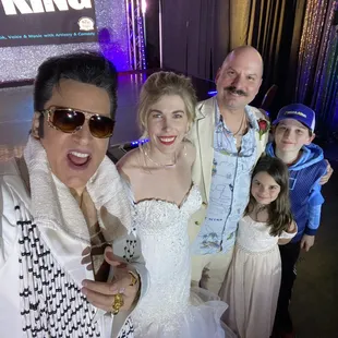 Elvis with Bride/Groom/Kids