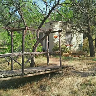 Bridge leading to Homestead House.