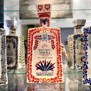 Our first favorite tequila  beautifully handmade bottles, and the taste is so clean.