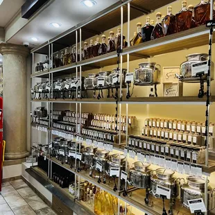 shelves of various types of liquor