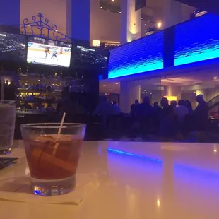 Comfortable lobby bar.