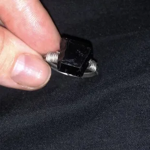 Black tourmaline bead