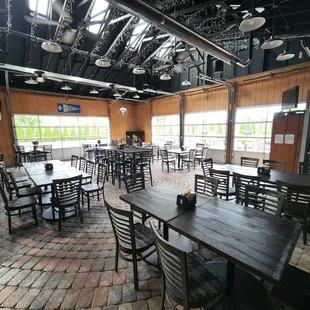 a restaurant with tables and chairs