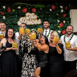 Bridal party pineapple cheers