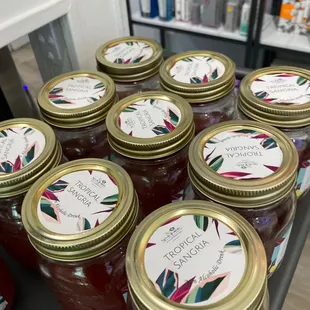 Delicious Sangria mocktails for our 1 year anniversary with Cute labels! Grab &amp; go
