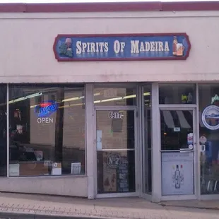the front of the store