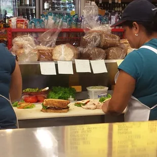 The sandwich making ladies