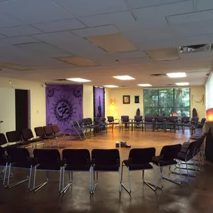 The Great Room, also known as the Circle room.  This is where we hold the bigger events and our Free Weekly Reiki Circle.