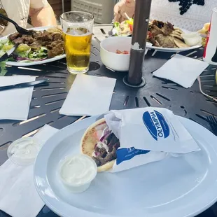 a plate of food on a table
