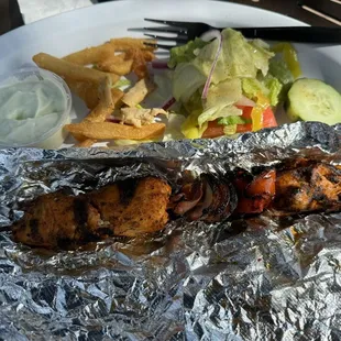 Chicken kebab with add ons