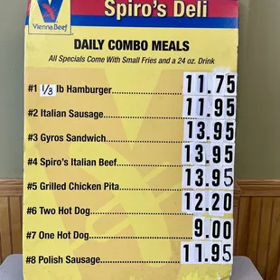 Combo meals 6.22.22