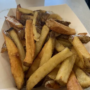 Fresh cut fries.