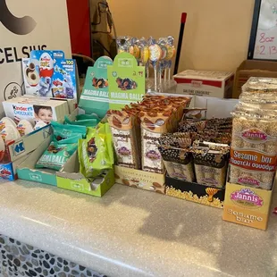 a variety of snacks