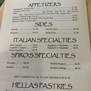 Menu page 3