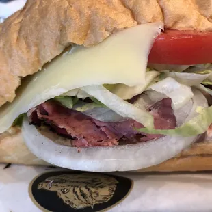 Pastrami sandwich (close up)