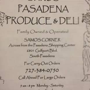 Menu page 1