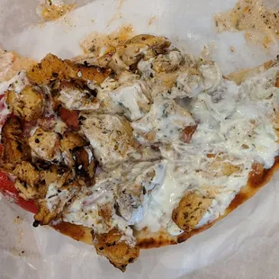 a half eaten pizza