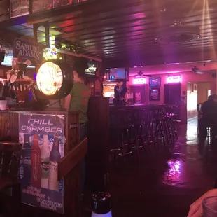 the bar area