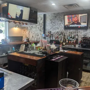 the bar area