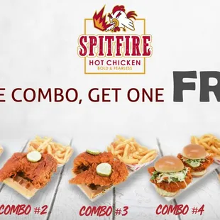 For a limited time only, present this coupon to receive a FREE COMBO MEAL when you purchase a combo meal. Ends 3/31/22