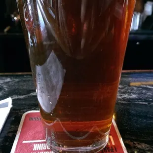 The warm tap Amber beer, hello bar serve cold beer please.