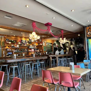 the interior of a restaurant