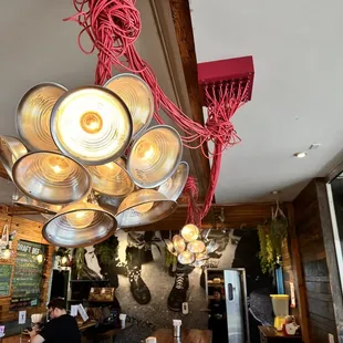 a large chandelier hanging from the ceiling