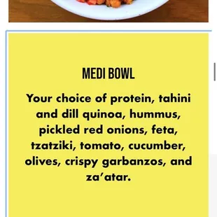 Description of ingredients