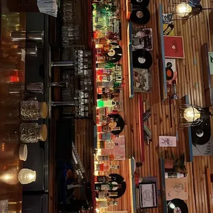 the bar area of a restaurant