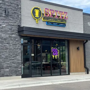 the front of the restaurant