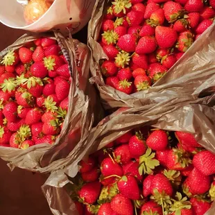 baskets of strawberries
