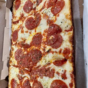 Detroit Pepperoni Pizza!