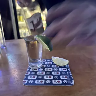 House tequila shot