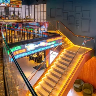 Main stair and the glitz and glamour