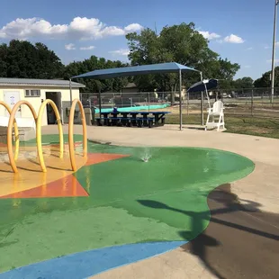 Another seating area and play area.