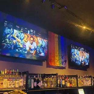 a bar with a lot of alcohol